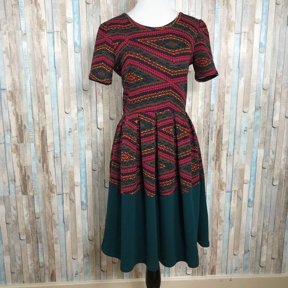 LuLaRoe Dresses & Skirts - Lularoe S Jersey Knit Amelia Fit Flare Dress